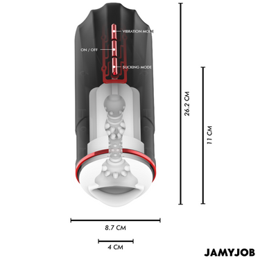 Masturbatore Automatico Bocca MEGABITE JAMYJOB - Design Elegante e Potente